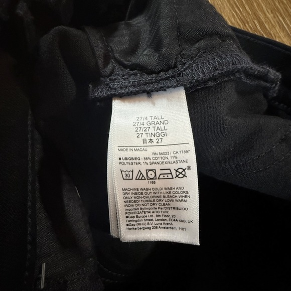 Gap 90s Straight High Rise Jeans Women's 27/4 Tall Black Denim NWT - Picture 5 of 10